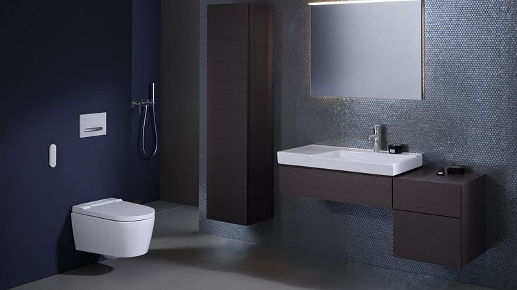 Tidlös, minimalistisk stil - Med sin eleganta design passar den nya Geberit AquaClean Sela i nästan vilken badrumsmiljö som helst. 