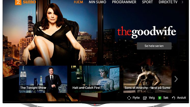 TV 2 SUMO LANSERES NÅ PÅ LG SMART-TV