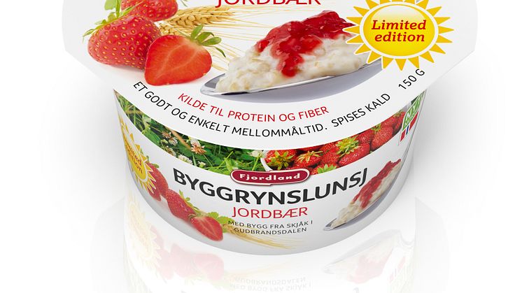 Byggrynslunsj med jordbær, limited edition