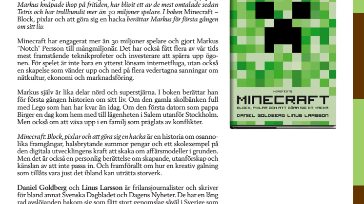 Minecraft – historien om Markus "Notch" Persson och spelet som vände allt upp och ned