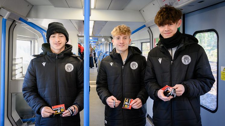 Stevenage FC Academy on the Brew Train
