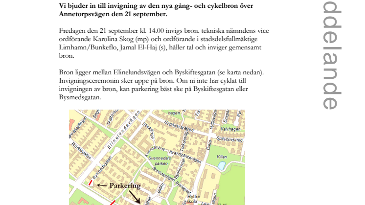 Invigning av Annetorpsbron