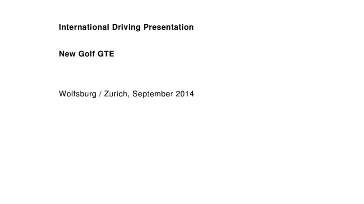Golf GTE (eng) 