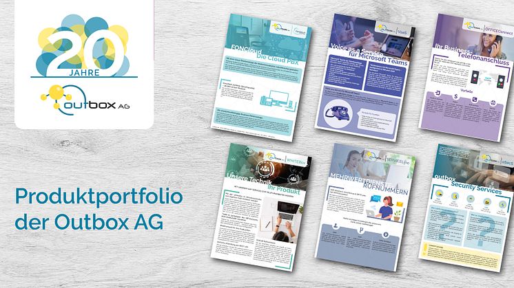 Das Produktportfolio der Outbox AG im Jubiläumsjahr