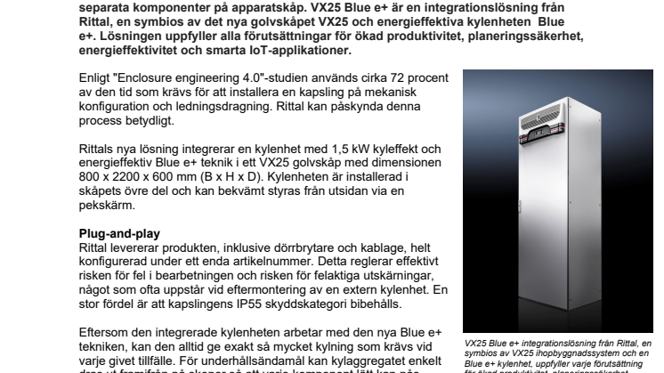 Rittal integrerar kyla i VX25 kapslingen