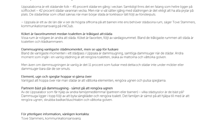 Ny undersökning: Så här städar Uppsalaborna