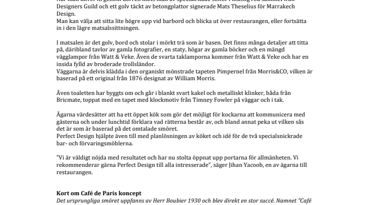 Brasserie Café de Paris har kommit till Stockholm