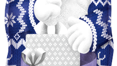 Milka Weihnachtsmann Alpenmilch Design Edition 45g - Variante B