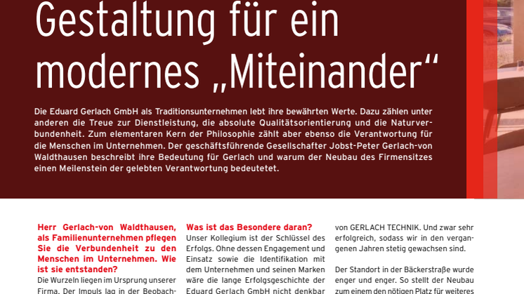 Neubau der Eduard Gerlach GmbH, Teil 3: Modernes Arbeiten