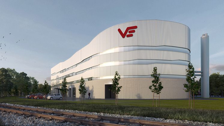 Varberg Energis fliseldade värmeverk, Flisan af Varberg, har utsetts till Sveriges vackraste värmeverk. Bild: Liljewall arkitekter