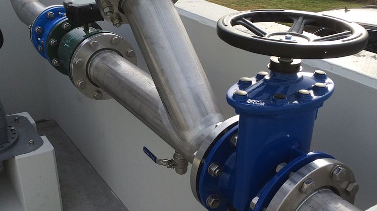 Pump i den nya pumpstationen i Tågarp