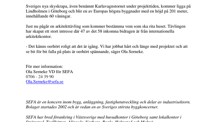 Första borrningarna gjorda för Sveriges nya skyskrapa