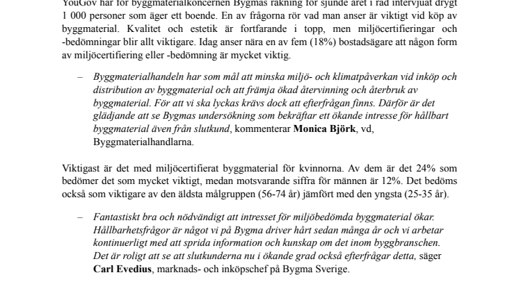 Allt viktigare med miljöcertifierat byggmaterial