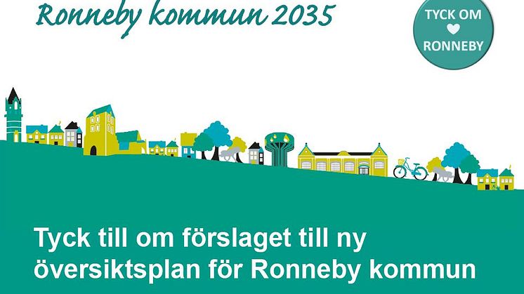 Pressinbjudan - Tyck till om förslaget till Ronnebys nya översiktsplan – Ronneby kommun 2035