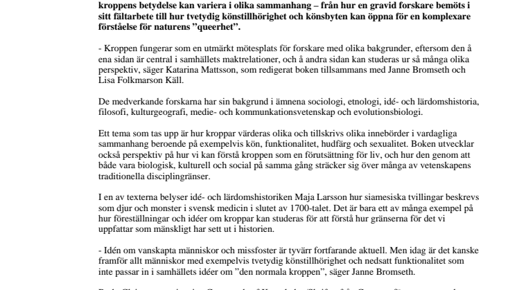 Ny bok med kroppen i fokus