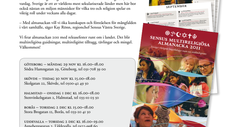 Releasefester för Sensus multireligiösa almanacka 2011
