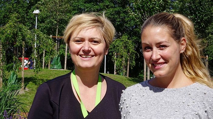 Emila Bisanovic, kundansvarig, och Niki Radjenovic, bostadschef, Helsingborgshem.