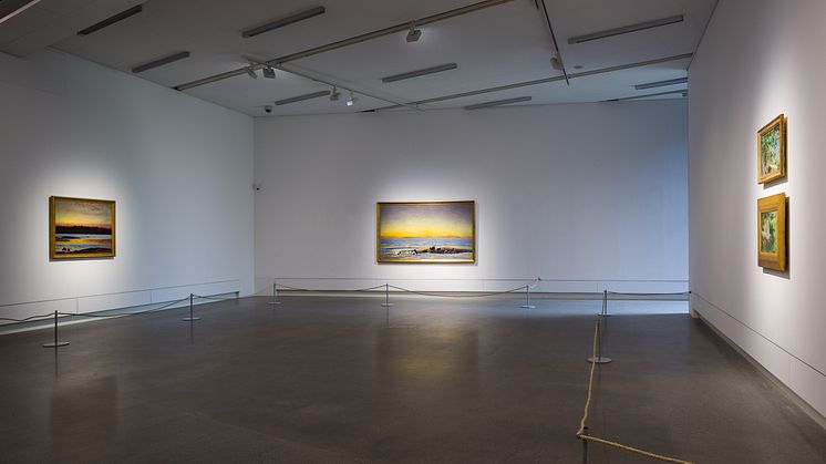 Installationsbild Bruno Liljefors och Anders Zorn