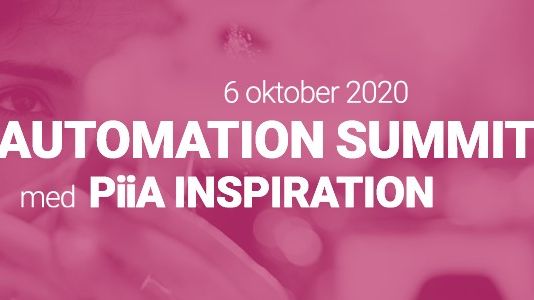 Pressinbjudan: Automation Summit med PiiA Inspiration – digital konferens den 6 oktober