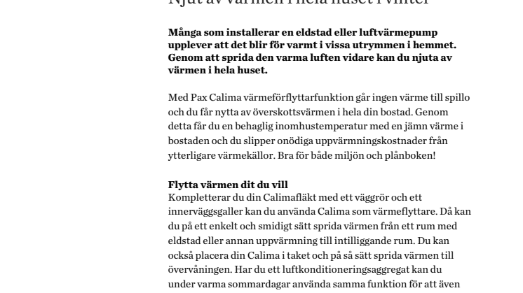 Njut av värmen i hela huset i vinter