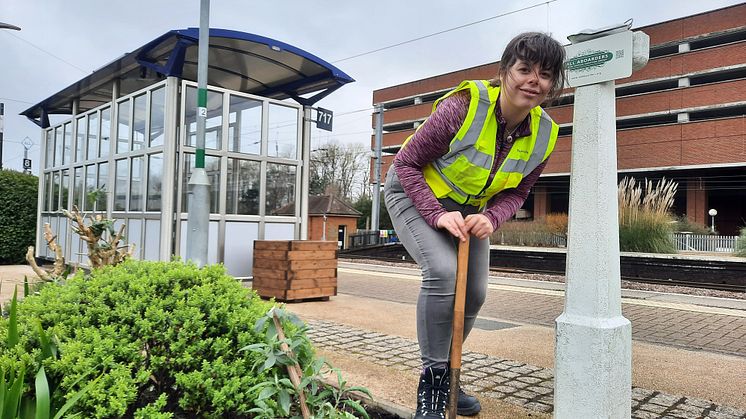 The new garden, located on platforms 1 and 2, features plants that can be enjoyed by the five different senses, making them accessible to customers with different needs