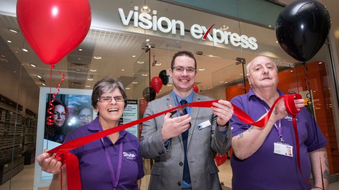 Porthill stroke survivor helps Vision Express unveil its upgraded Hanley store