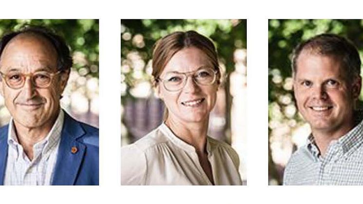 Från vänster: Klementina Österberg, Peter Rothschild, Sara Malcus, Fredrik Bäckhed och Jens B Nielsen.