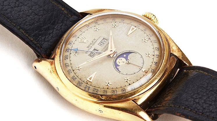 Rolex "Stelline" wristwatch in 18k gold. Ca. 1953. Estimate: DKK 1.2-1.5 million (€ 160,000-200,000).