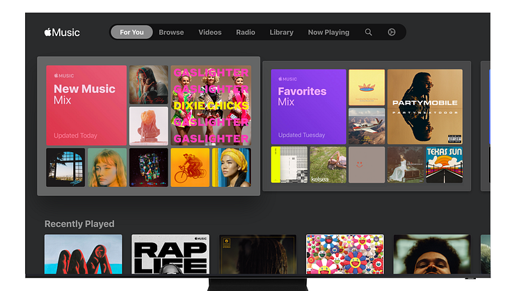 Fra og med i dag leverer Samsung Apple Music til sine Smart TV-er