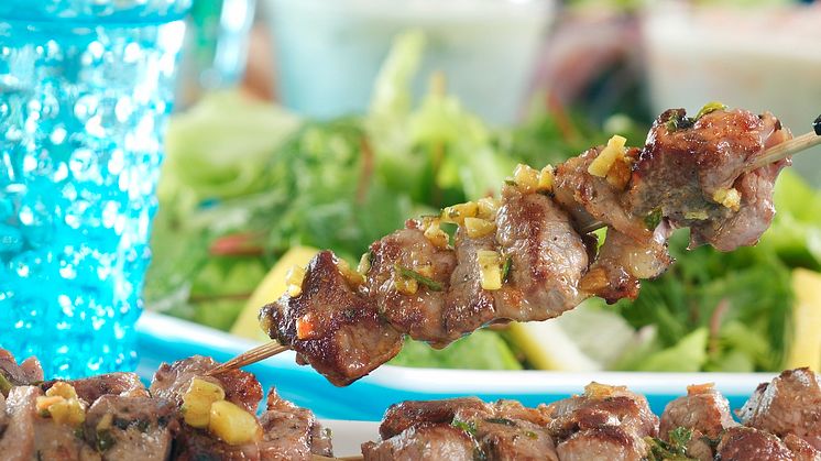 Citronmarinerade lammspett