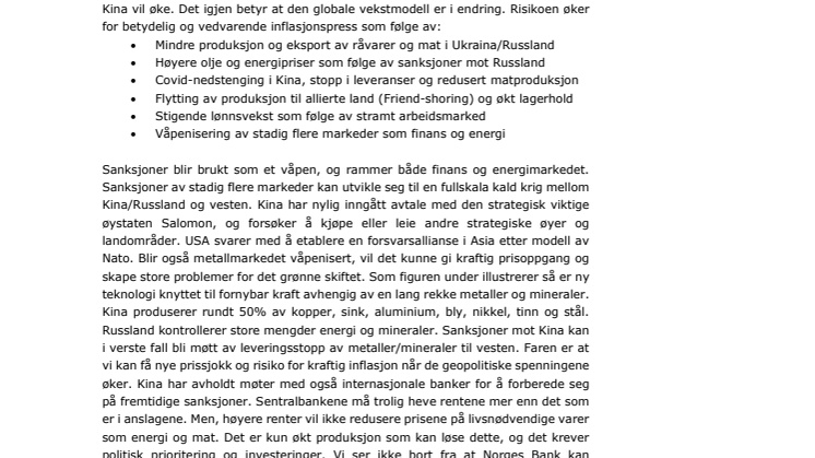 SpareBank 1 makrorapport mai 2022