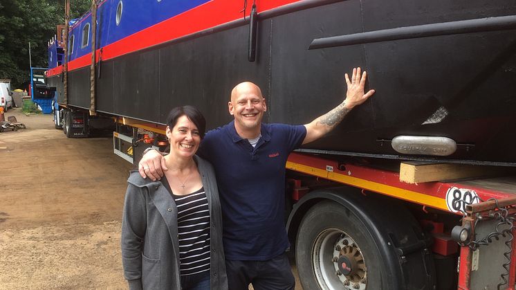 Hi-res image - Fischer Panda UK - Sacred barge owners Dale and Alison Canfield are recommending electric propulsion to other boaters after using the latest technology supplied by Fischer Panda UK