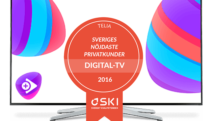 Telia fortsätter att ha Sveriges nöjdaste tv-kunder enligt SKI