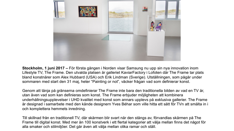 The Frame – Teknik och konst i en perfekt harmoni i Lofoten 