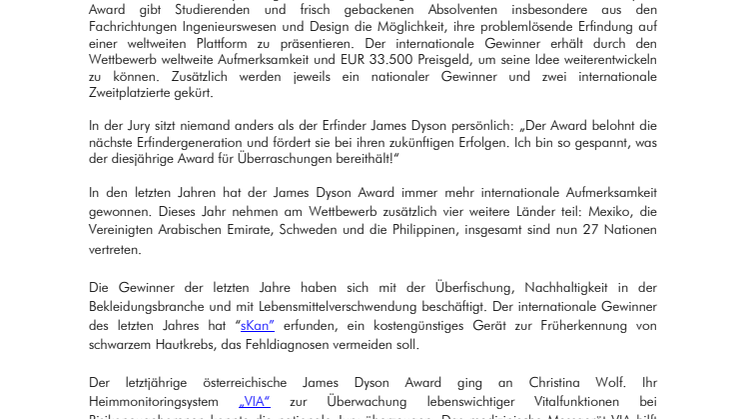 Problemlöser gesucht: James Dyson startet Suche nach genialen Erfindungen