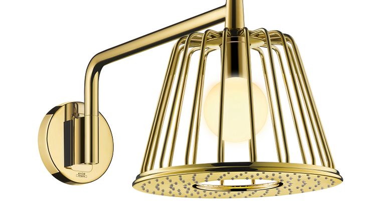 Axor_LampShower_by Nendo_Wall_Gold_Light