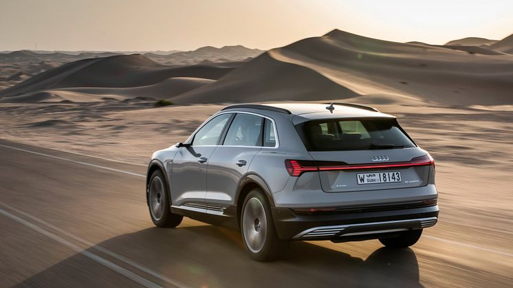 Audi e-tron (siambeige) bagfra