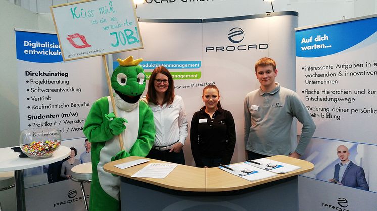 Verzauberter Job will geküsst werden - PLM-Software-Anbieter PROCAD auf der KIT Karrieremesse. Foto: PROCAD