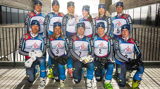 Saint-Gobain Sweden AB stolt sponsor av Sveriges alpina landslag