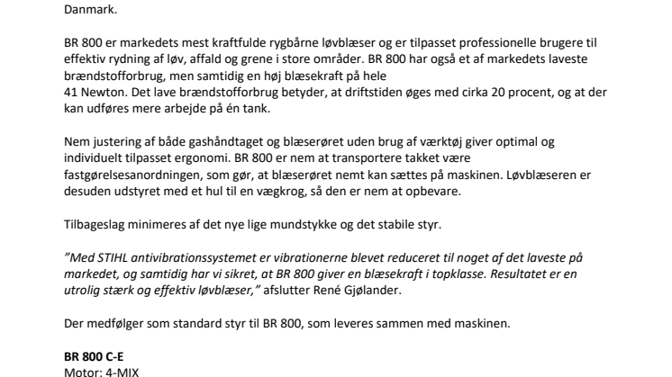 Markedets mest kraftfulde rygbårne løvblæser