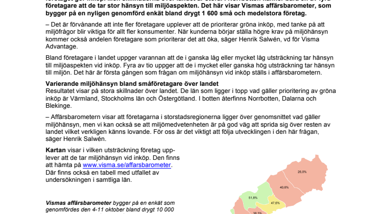 Bara fyra av tio företagare tar stor miljöhänsyn vid inköp 