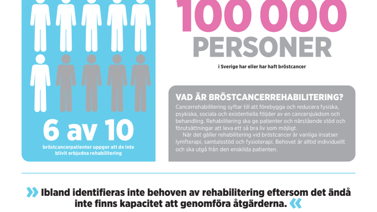 Faktablad: Lika olika överallt - en kartläggning av tillgången till rehabilitering för bröstcancerpatienter