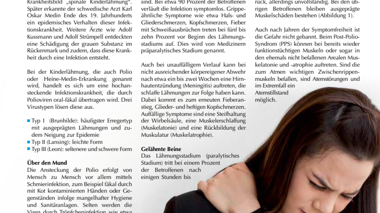 Poliomyelitis: Lähmende Spätfolgen
