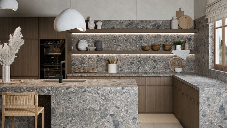 AMB01 - Kitchen Dekton GK07 Ceppo and VK02 Avorio