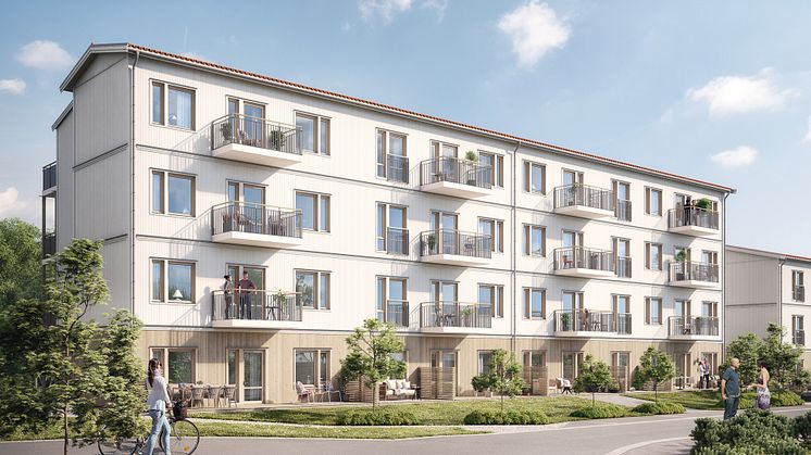 Hälltorps Gård - 3D-bild av ett av 4-våningshuset
