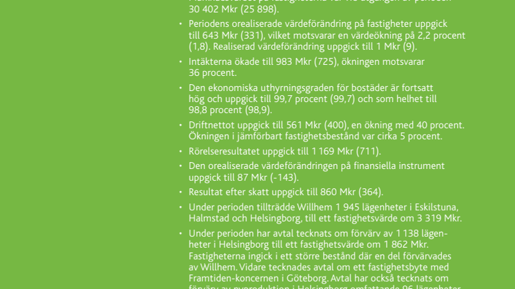 Betydande tillväxt och starkt resultat första halvåret 2017 