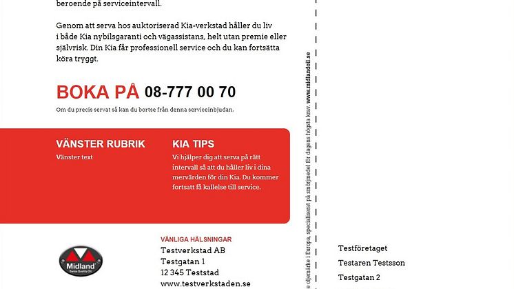 Kia servicekallelse - nu med både 7 års nybilsgaranti och Kia vägassistans.