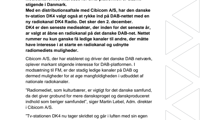 DK4 går live med egen DAB kanal DK4 Radio – godt for kulturen og for danskerne