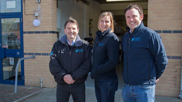 From Left: Marine & Industrial's Laurie Brebner, Caroline Sullivan and Managing Director Robin Mace