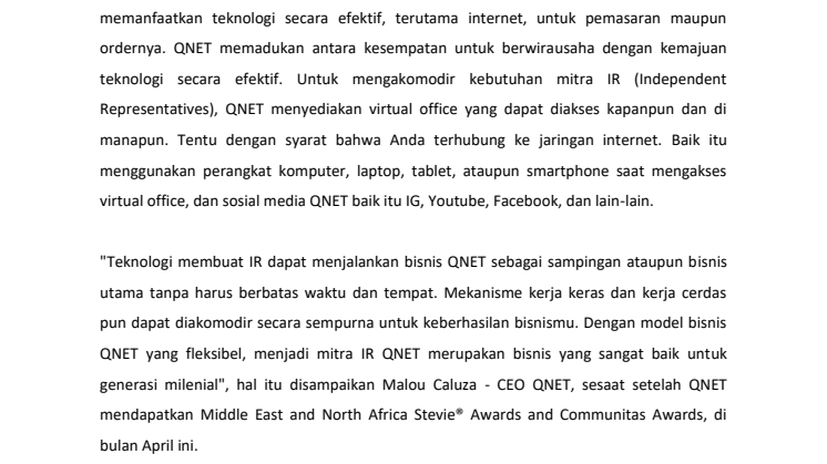 Press Release_Konektifitas Teknologi dan Kepedulian Terhadap Masyarakat Antarkan QNET Raih Penghargaan_Indonesia.pdf
